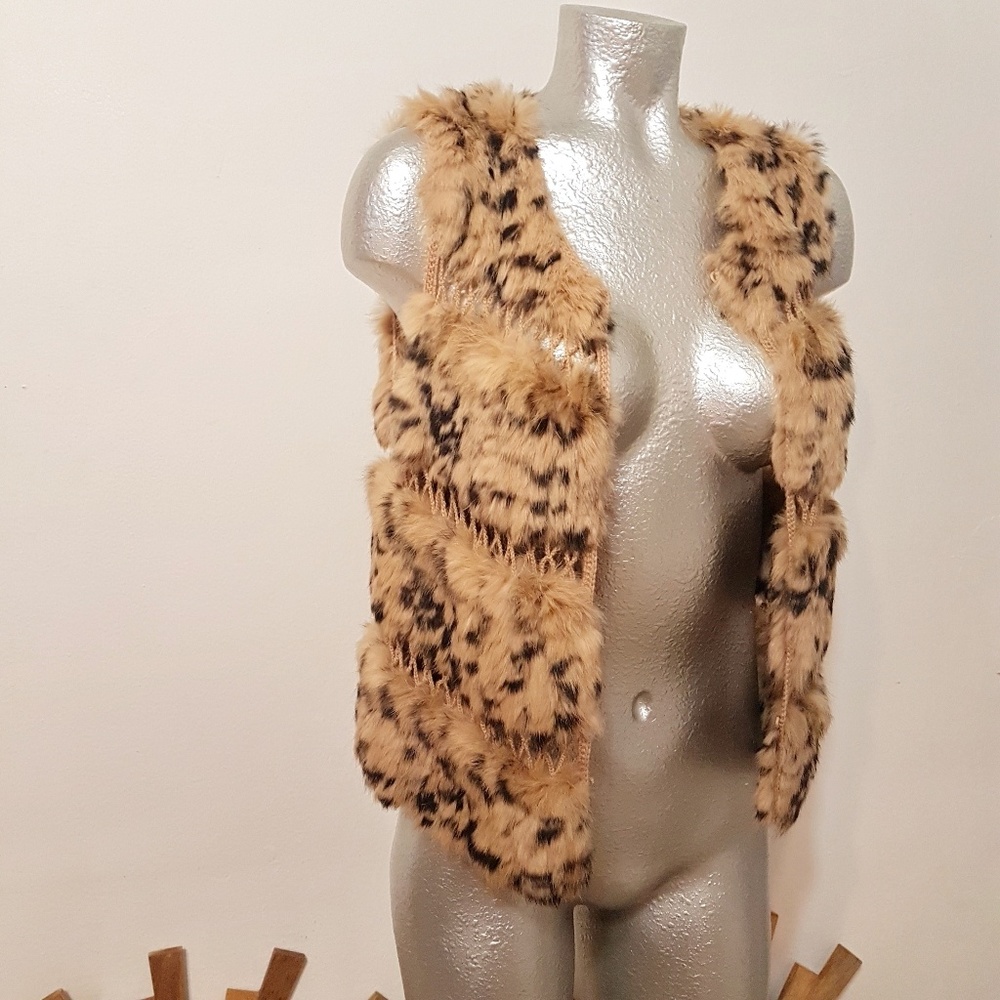 BCBG Max Azria faux fur vest